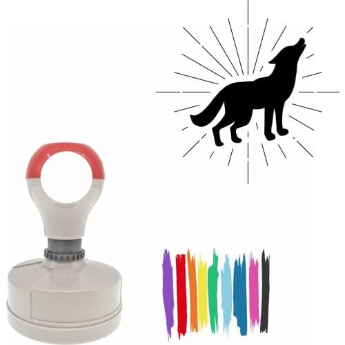 Bbloop Starburst Forest Animal Series - Wolf Pre-Inked Rubber Stamp