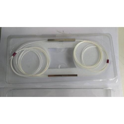 Free Shipping 2pcs/lot1x2 fiber optic PLC splitter without connector cable 2 Ports PLC Splitter1x2 0.9mmMini Blockless