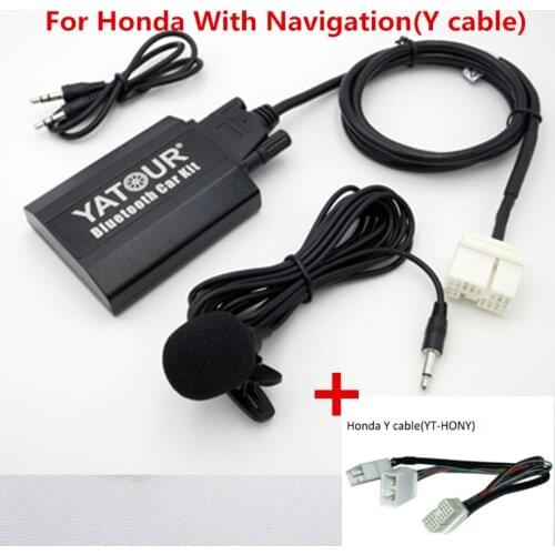Yatour Bluetooth Car Kit For Honda/Accord/Civic/CRV/Odyssey/Pilot Fit Element With Navigation Y cable Car Music MP3 Player