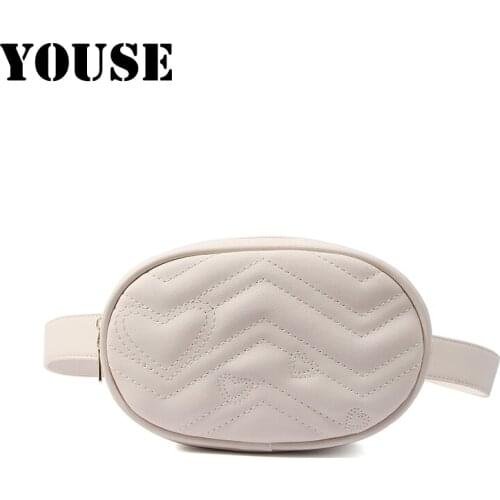 YOUSE Brand 2020 New Mini Girl Bag Pure Color Embroidery Thread Cross-body Bags Fashion Satchel Versatile Fanny Pack Fashion