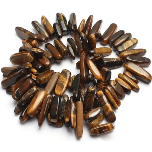 10-18 mm Irregular Stick Shape Yellow tiger eye Natural Stone Beads Strip Spacer Beads For Jewelry Making DIY Necklace Bracelet