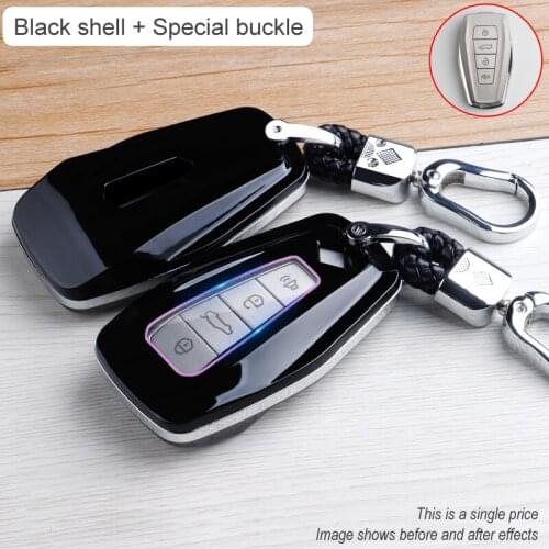 Carbon Fiber Car Smart Key Cover Case Fob For Geely Coolray Boyue Atlas NL3 X7 EX7 SUV GT GC9 Borui Emgrand Protect Shell