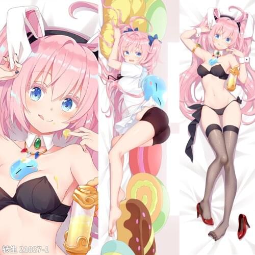 Anime That Time I Got Reincarnated as a Slime Milim Nava Dakimakura 2WAY Hugging Body Pillow Case Otaku Pillow Cushion Cover