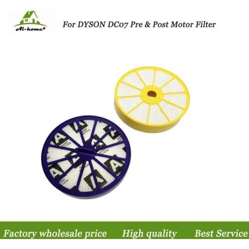 Front & Back HEPA Filter Kit for Dyson DC07 Pre & Post ,upper & lower Motor Allergy Vacuum Replacement