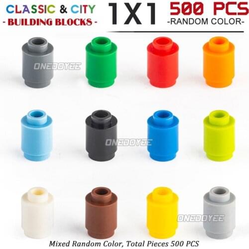 1X1 Cylindrical Block Classic Building Blocks For Children Toys Kids DIY Colorful Small City Bulk Creative Bricks Model