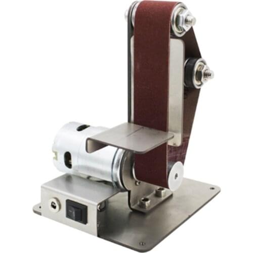 Mini DIY Belt Sander Sanding Grinding Machine Abrasive Belts Grinder Polishing sandpaper Fixed angle machine desktop vertical