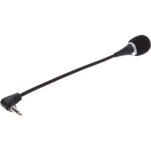 Mini 3.5mm Interface Noise Canceling Flexible Microphone For PC Laptop Notebook C7AB