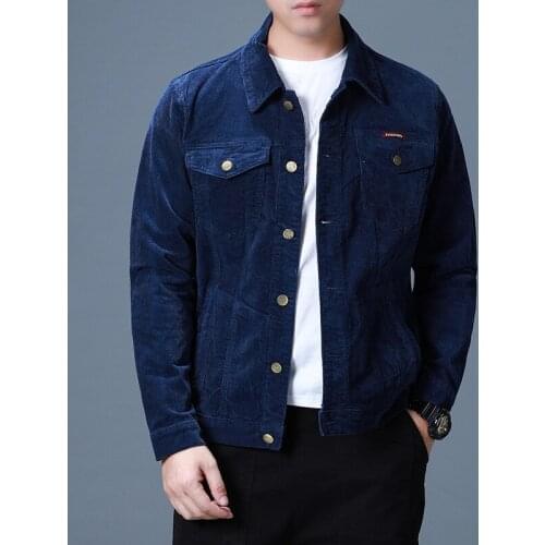 Autumn Winter Plus Velvet Thickening Mens Corduroy Jacket Fashion Casual Mens Warm Jacket New Bomber Jacket Classic Slim Top