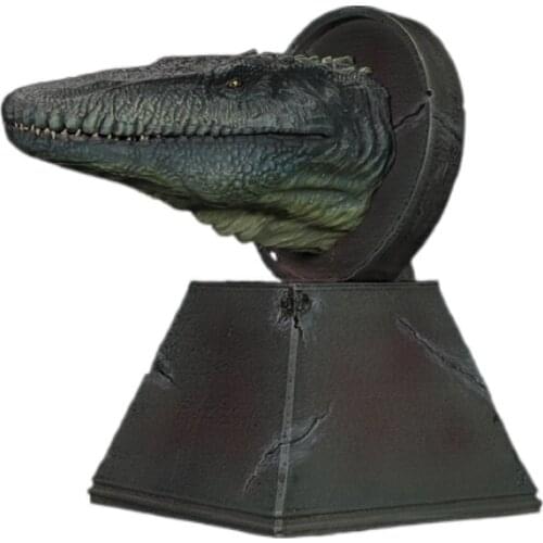 Nanmu Dinosaur Dragon Mosasaurus Lord of Abyss Head Busts Statue With Magnet Classic Toys For Boys Animal Model