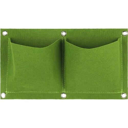 2 Pockets Wall Hanging Planting Bags Gardening Flowers Plant Grow Pot Planter Vegetables Green Wall Bags Home Decoration Tools