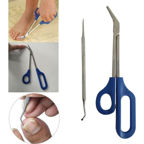 Long Handle Toenail Scissors for Seniors - Unique Design for Easy Use - Toe Clippers for Men and Women