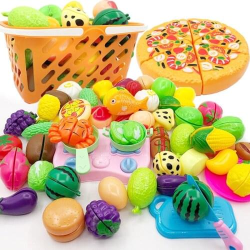 Pretend Play Plastic Food Toy Cutting Fruit Vegetable Food Pretend Play Children Toys for Kids Educational Toys