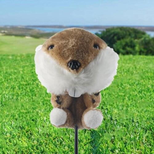 Plush Animal Brown Raccoon Shaped Golf Club Head Cover No.1 Driver Headcover Fairway Club Head Covers Golf Protector Equipment