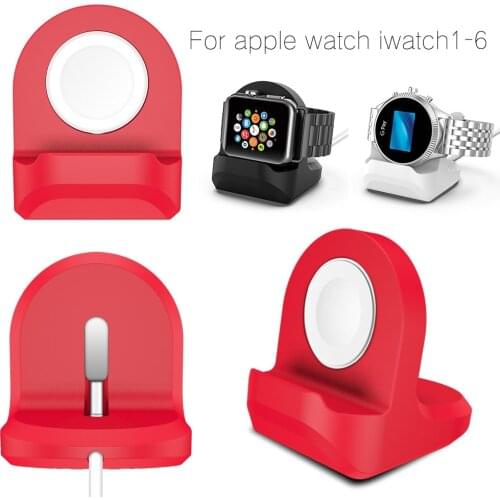 Silicone Charge Stand Holder Station for Apple Watch Series 1 2 3 4 5 6 Charging Stand Bracket Base Smart Accessories 38mm 42mm