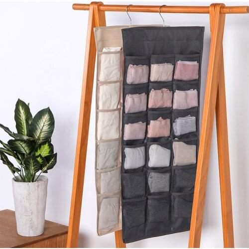 Clothes Cabinet Hanging Storage Bag Organizer Over The Door Pocket Wardrobe Closet Bra Transparent Pockets Overdoor Fabric