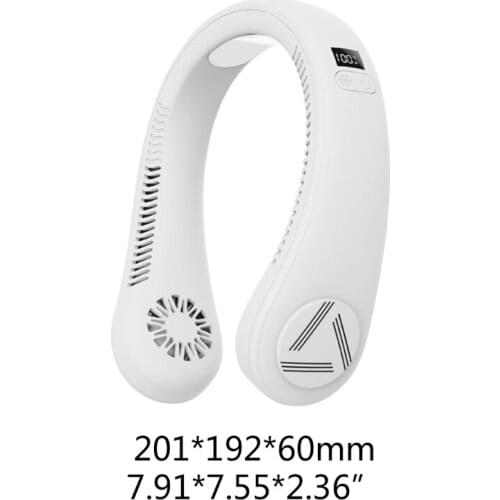 Portable Bladeless Hanging Neck Fan Mini Air Cooler Rechargeable Small Personal X7XA