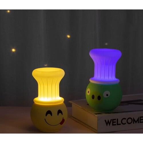 Touch Sensor Colorful RGB Silicone Night Lights LED Atmosphere Bedroom Car Ornaments Holiday Baby Toy Sleeping Pet Bedeside Lamp
