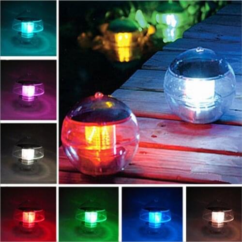 Red/warm white LED Floating Spherical Lights Solar Powered LED Swimming Pool Pond Lawn Garden Decoration light Waterproof