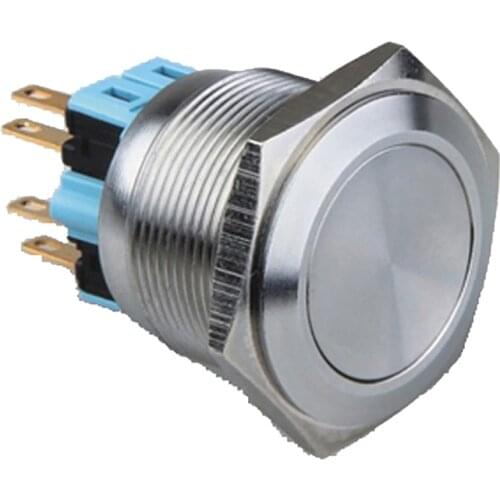 Waterproof Engine Car Ring Door Button New 25mm Momentary Latching Metal Annular Push Button Switch Self-Locking Self-Recovery