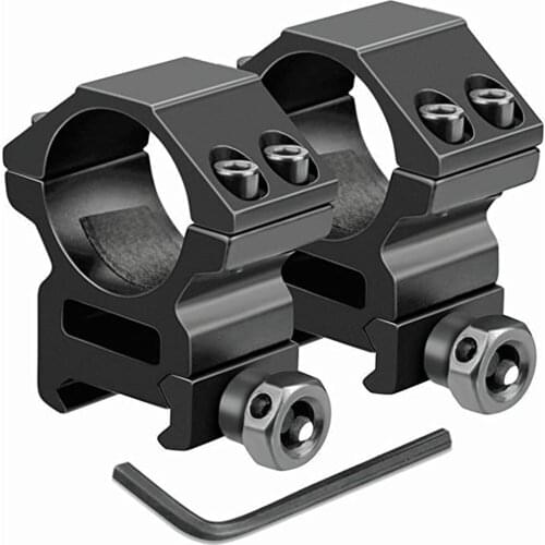 1 Pair 25.4mm Optic Scope Rings Medium Profile Mounts Fit for 11/20mm Picatinny/Weaver Rail Tactical Hunting Rifle Gun Accessory