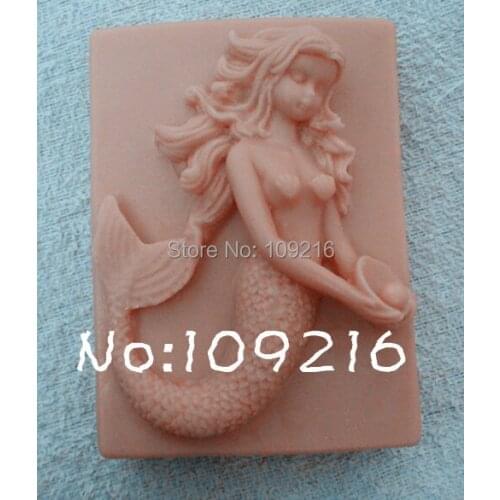 1pcs New Style Mermaid (S282) Silicone Handmade Soap Mold Crafts DIY Mold