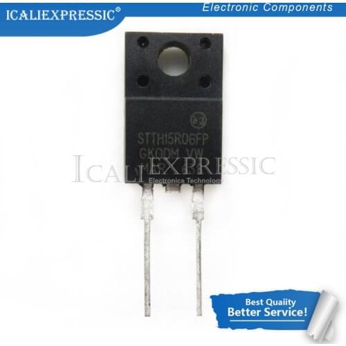10PCS STTH15R06FP STTH15R06 TO-220F-2 600V 15A In Stock