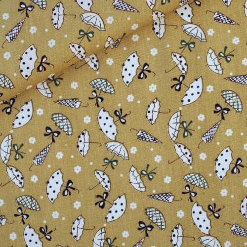 140cmx50cm Cotton Poplin Fabric - Small Umbrella (Celadon)