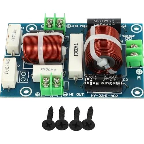 200W Speaker Crossover 2 Way High-Low 4-8 Ohm Frequency Divider for Speaker 3.2KHz-12Db