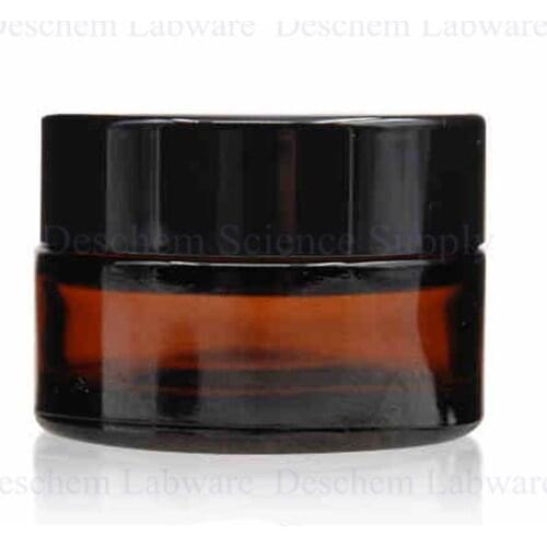 3 Pcs,10g,Cosmetic Empty Jar Pot Eyeshadow Makeup-Face-Cream Brown Glass Bottle