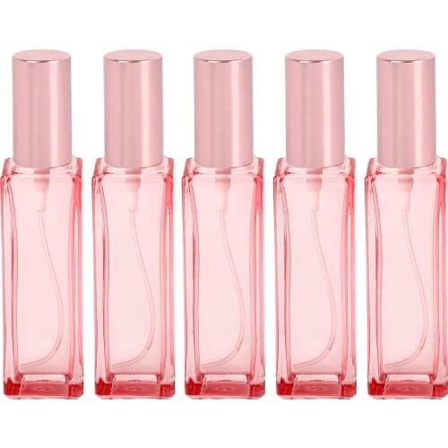 5pcs Empty Glass Spray Bottles Perfume Atomizer Fine Mist Sprayer Bottle Container For Liquid Essential Oil Refillable Bottle