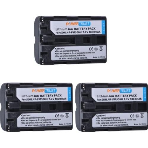 3Pcs 1800mAh NP-FM500H NP FM500H FM500H Camera Battery for Sony A57 A58 A65 A77 A99 A200 A350 A450 A550 A560 A700 A580 A900