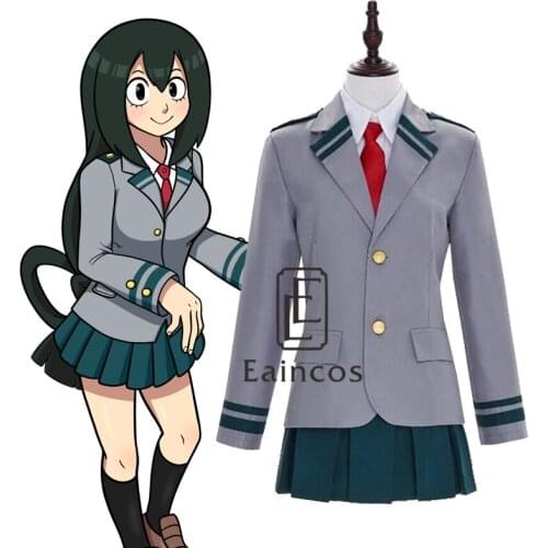 Anime My Hero Academia Ochaco Urarakamy/Yaoyorozu Momo School Uniform Girls Cosplay Party Costume Custom Made
