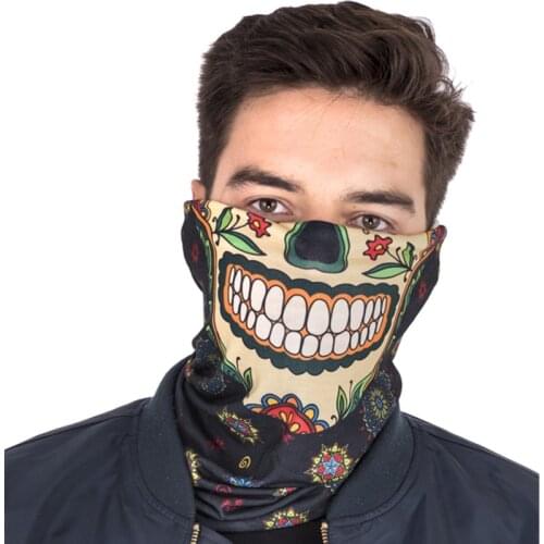 Skull Mouth Bandana Balaclava Hunting Fishing Outdoor Military Breathing Motorcycle Headwear Biker Headscarf Tube Neck