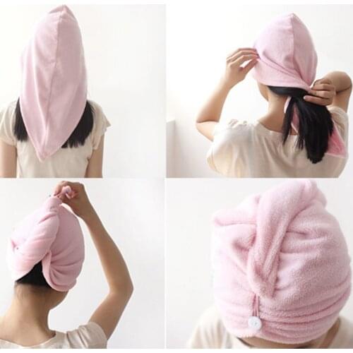 Hot Sale 1PC Microfiber Bath Towel Hair Dry Quick Drying Lady Soft Bath Towel For Woman Man Shower Turban Head Wrap Bathing Hat