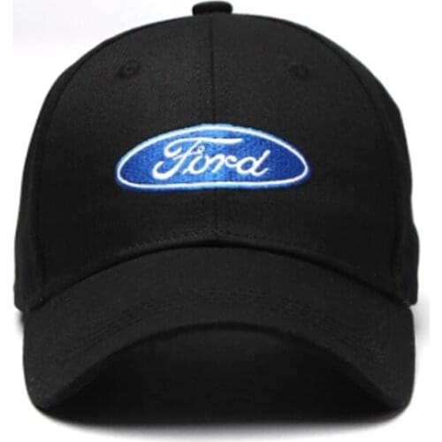 Metal Buckle Motocycle Rascing Snapback Women Hat Unisex 3D Embroidery Ford Car Brand Logo Casual Black Baseball Cap Men