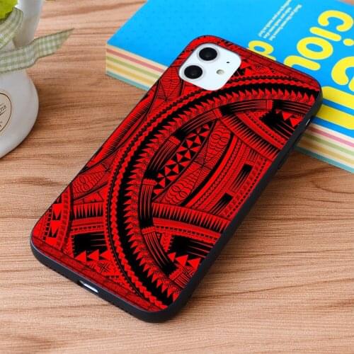 For iPhone Mix Polynesian Design Soft TPU border Apple iPhone Case
