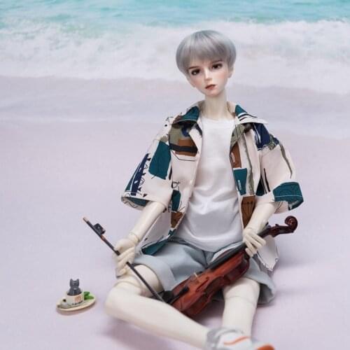 D03-P207 children handmade toy 1/3 1/4 uncle SSDF Doll clothes BJD/SD doll clothes Short sleeve graffiti shirt 1pcs