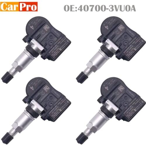 4 Pieces Tire Pressure Sensors TPMS 40700-3VU0A for Renault ESPACE V KOLEOS for Nissan QASHQAI TIIDA 433Mhz