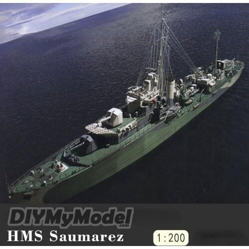 DIYMyModeI British clan class destroyer somaliz 1:200 DIY Handcraft Paper Model Kit Handmade Toy Puzzles Gift Movie prop