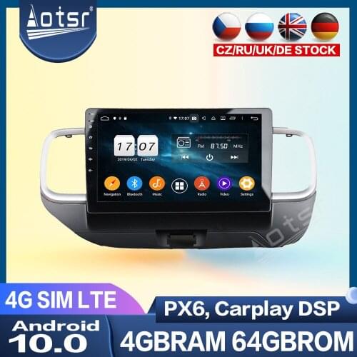 For Hyundai Venue 2019 2020 Car DVD Player Android Multimedia Player GPS Navigation PX6 Radio Audio Head Unit Auto Stereo 4G LTE