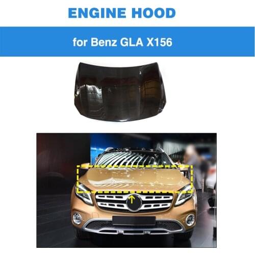 Carbon Fiber Front Bumper Engine Hood Boonet Cover Fits For Mercedes-Benz GLA Class X156 GLA180 GLA200 GLA250 2015 - 2019