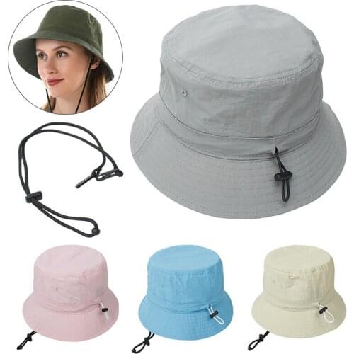 Unisex Summer Foldable Sun Fisherman Hat Men Women Wide Brim Casual Travel Beach Sunscreen UV Protection Cap Outdoor Bucket Caps