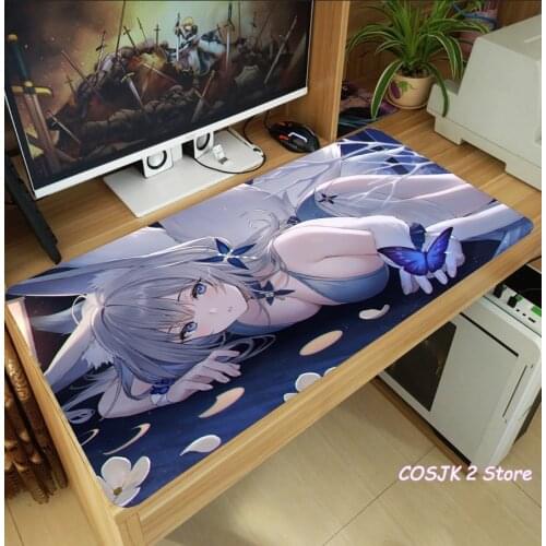 Anime Azur Lane Shinano Taihou Mouse Pad Thicken Laptop Gaming Mice Mat Table Keyboard Mat Anti-Slip Playmat Otaku Xmas Gifts