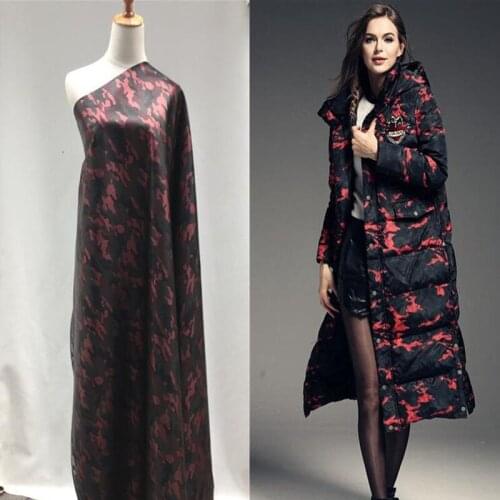 Red camouflage pu lether fabric Elastic force magic color laser TPU clothing patch Waterproof PVC coat diy textiles fabric,D163