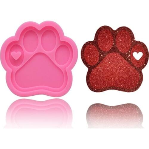 Bear Paw Keychain Casting Silicone Mould DIY Crafts Jewelry Pendant Making Tools Crystal Epoxy Resin Mold