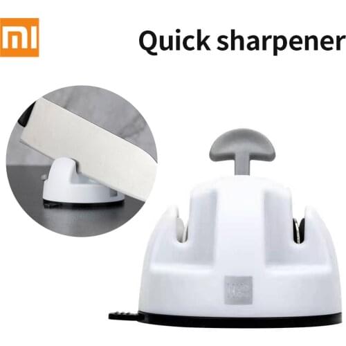 Xiaomi Huohou Mini Knife Sharpener Double Wheel Kitchen Whetstone Quick Sharpening Artifact Household Kitchen Knife Quick Fixer