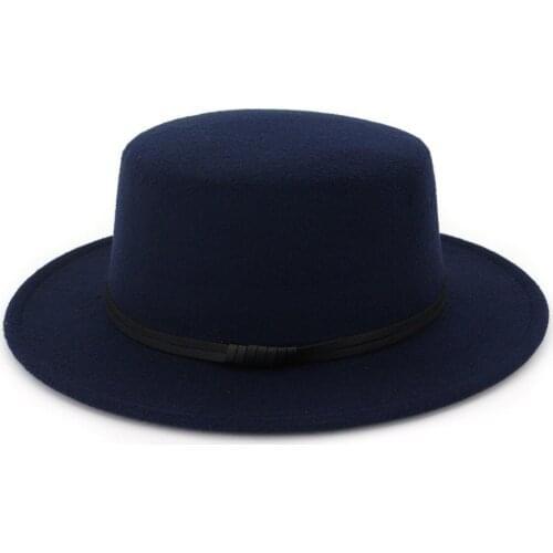 Men Fedora hats women Simple woolen hat jazz hats British style hat Fashion hat autumn winter big along Multicolor hat