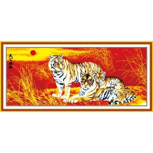 The Heaven Father and the Earth Mother cross stitch kit cartoon canvas stitching embroidery DIY handmade needlework