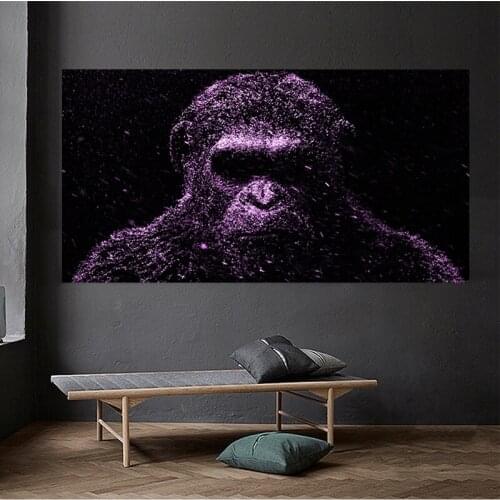Monkey Gorilla Wild Animal Quadros Canvas Painting Posters and Prints Cuadros Wall Art Pictures for Living Room