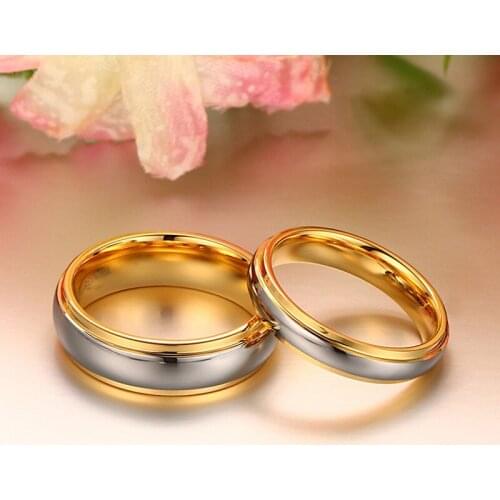 Free Engraving Tungsten Carbide Men & Women Gold Silver Tungsten Layering Wedding Rings Stacking Engagement Band